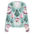 thumbnail image 5 of Idoravan Cardigan for Women Trendy Women's Casual Cardigan Button Christmas Printed Fashion Jacket Coat, 5 of 5