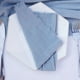 thumbnail image 4 of Juego de 4 Servilletas de Tela, Servilletas de Tela de Lino y Algodón con Flecos, Servilletas Cuadradas con Flecos Rústicos para Cenas, Bodas y Fiestas, 42x42 cm,Gris-Azul, 4 of 5