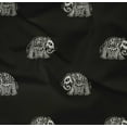 thumbnail image 4 of oneOone Organic Cotton Poplin Twill Fabric Elephant Block Print Fabric By The Yard 42 Inch Wide, 4 of 4