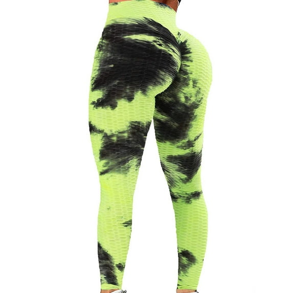 FITVALEN Women High Waisted Booty Yoga Pants Ruched Textured Tummy Control Scrunch Leggings Butt Lift Tights