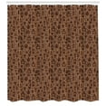 thumbnail image 3 of Ambesonne Kitchen Shower Curtain, Bakery Themed Muffins, 69"Wx75"L, Cocoa Redwood, 3 of 3
