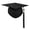 Black-Adults, variant on Academic Bachelor Hat School Congratulation Adult Hat Ceremony Party Supply for Parties and Performances