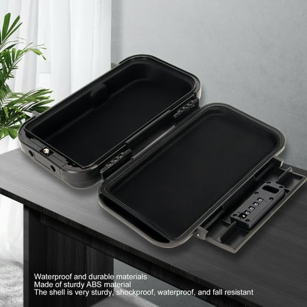 Mini Travel Safe, Secure 4,Digit Password Lock With Steel Wire Rope For Valuables On,the,Go