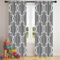 thumbnail image 5 of Blackout Kids Curtains,Gray Geometric Pattern Childrens Insulated Curtains Set Of 2,Bedroom Essentials,Toddler Room Decor 42x84in(106x213cm), 5 of 5