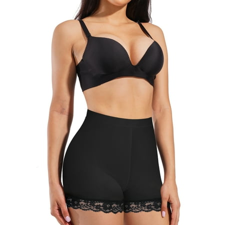 

Eleady Panties Seamless Hip Enahncer Body Shaper Boyshort Underwear Womens Butt Lifter Padded Lace (Black Medium)