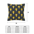 thumbnail image 2 of Throw Pillow Covers, Light Bulb Pattern grey Soft Square Pillow Cases with Invisible Zipper for Couch Bed Sofa, Farmhouse Fall Home Decor 18"x18", 2 of 7