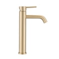 thumbnail image 3 of MAYEERTY Modern Single Handle One-Hole Tall Vessel Bathroom Sink Faucet, Stainless Steel, Brushed Gold, 3 of 9
