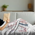 thumbnail image 3 of Winter Soft Flannel Fleece Throw Blanket, Hello Winter Typographic Text with Funny Face in a Hat Surrounded by Snowflakes, Cozy Plush for Indoor and Outdoor Use, 60" x 80", Multicolor, by Ambesonne, 3 of 5