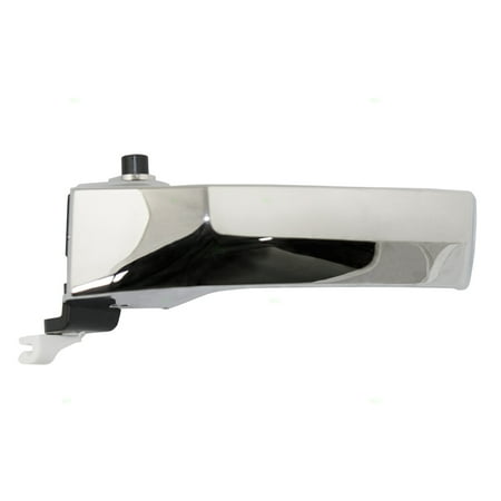 Quad Cab Chrome Door - Drivers Inside Interior Inner Rear Chrome Door Handle Replacement for Dodge Ram & RAM Quad Cab Pickup Truck 68049165AA