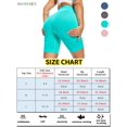 thumbnail image 2 of BadPiggies High Waist Yoga Shorts for Women Butt Lifting Tummy Control Workout Shorts Leggings Running Booty Shorts (M, Green), 2 of 7