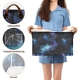 thumbnail image 5 of Yayeee Foldable Storage Basket for Shelves Waterproof Cloth Bins with Handles, Watercolor Galaxy, 5 of 7