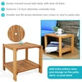 thumbnail image 3 of Sunnydaze 20.5" Meranti Square Outdoor Side Table, 3 of 11