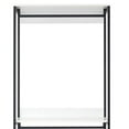 thumbnail image 2 of Benjara Cox Modular Closet System, 2 Hanging Rods, White Shelves, Black Metal, 2 of 5