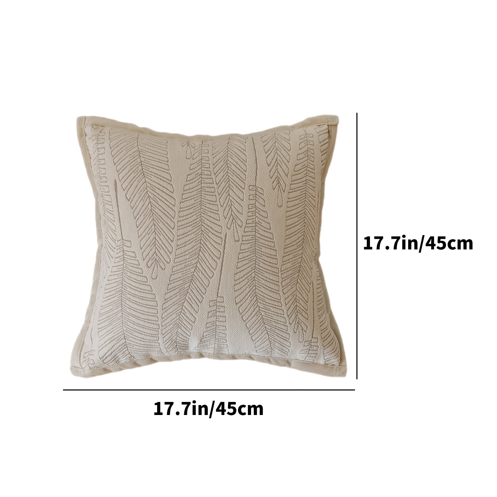 PureCasa Polyester Throw Pillow for Bed Sofa Couch, Household Throw Couch Cushions Decorative Pillows for Indoor Outdoor, Modern Simple Home Decor for Living Room Bedroom, Beige, 18"x18", 1PC, B