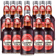 Fentimans Botanically Brewed Cherry Cola Sparkling Soda, 12 Pack, 9.3 fl oz Bottles – Premium Craft Soda/Mixer for Cocktails & Refreshing Drinks