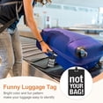 thumbnail image 4 of Uxcell Luggage Tags (Not Your Bag) Funny Travel Baggage Bag Tags Suitcase Identifier Labels for Women Men Black, 4 of 6