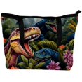 thumbnail image 2 of Dinosaur Canvas Leather Mix Hand-Held Bag - Twill, Sponge, Jeanette - 30x10.5x39cm - Women's Fashion Accessory for Work and Travel, 2 of 5