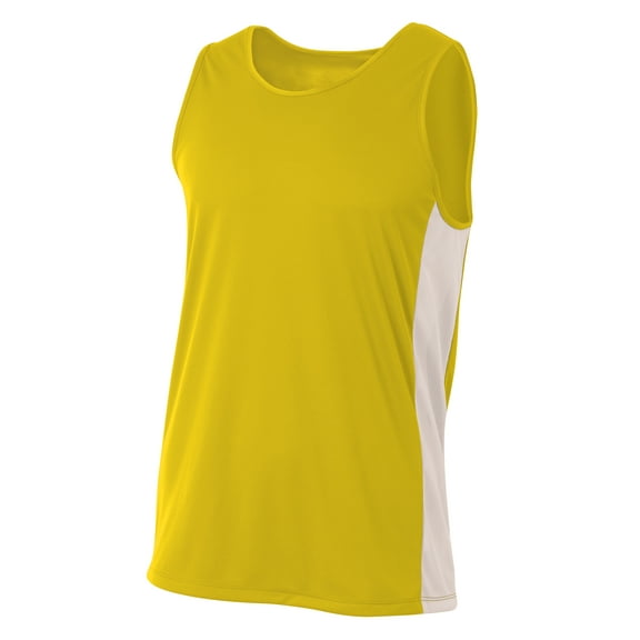 A4 Pacer Singlet For Men in Gold/White | N2009