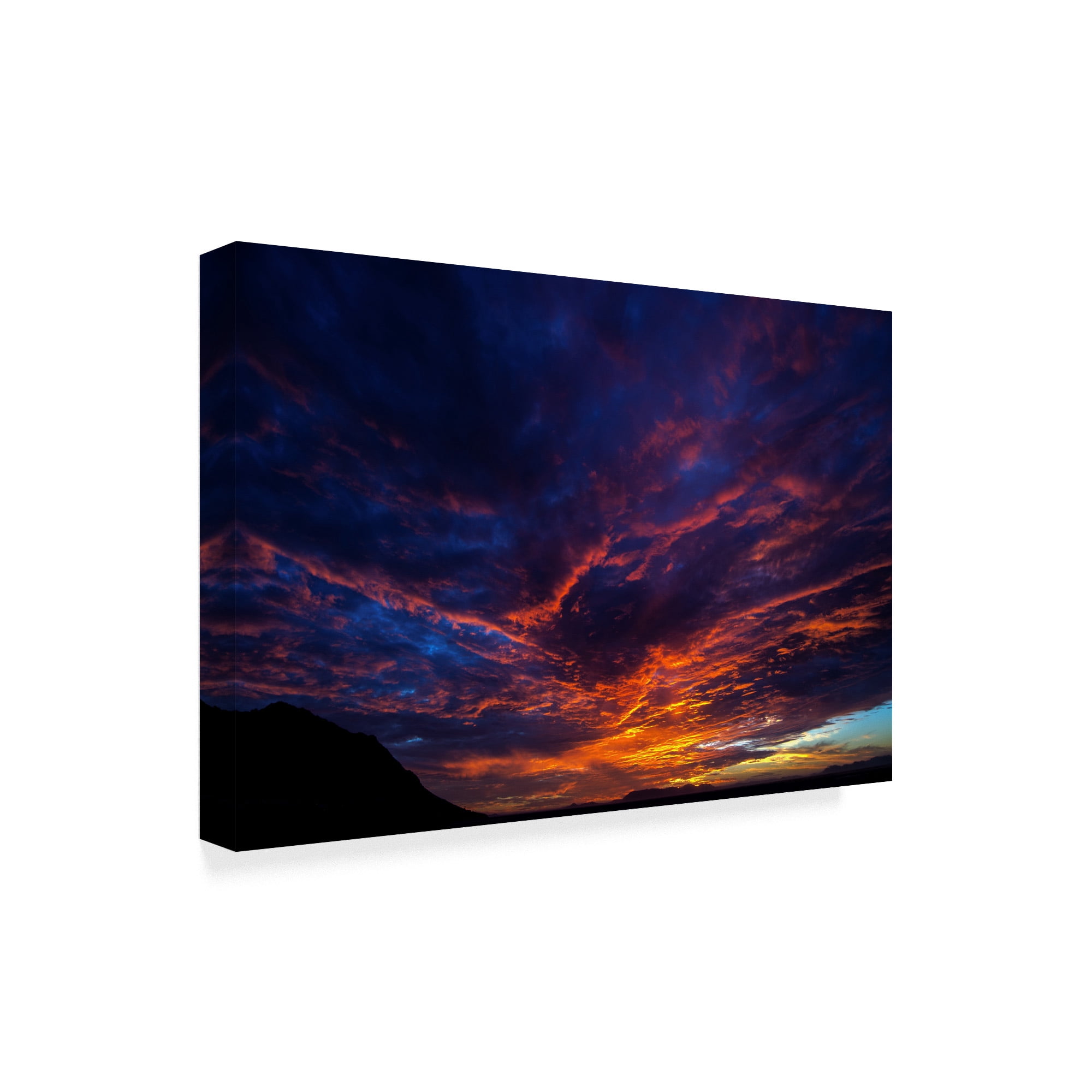 Trademark Fine Art 'Red Clouds Under Hills I' Canvas Art by Pixie Pics