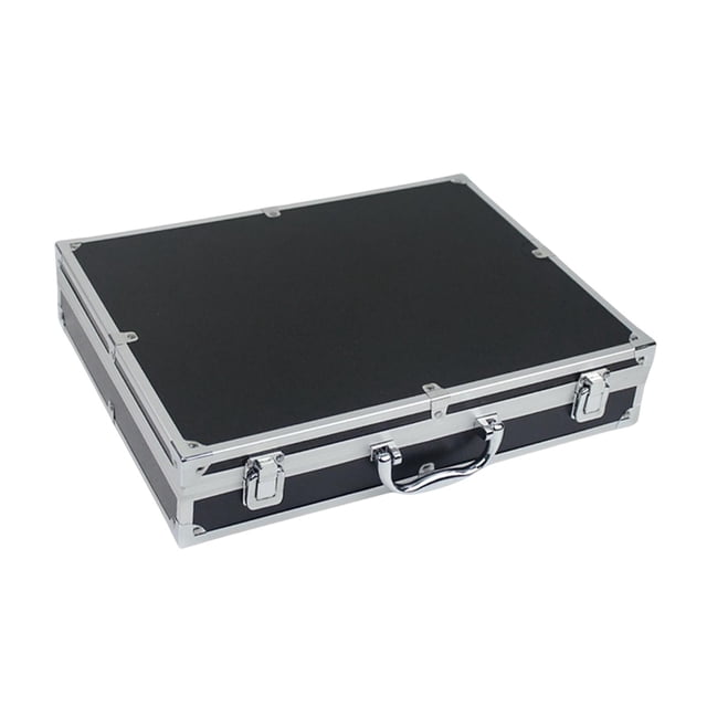 Caja de Herramientas de Aleación de Aluminio, Maletín de Transporte Profesional, Resistente, Multiusos, Estuche Rígido de Almacenamiento, Estuche de T Negro