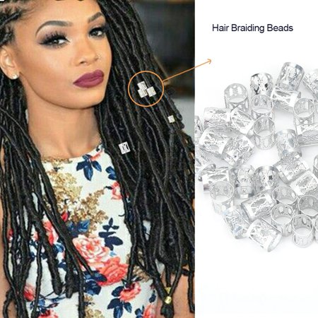 Sonew 3 Types Adjustable Metal Hair Braid Beads Rings Cuff Hair