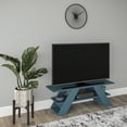 thumbnail image 2 of Ada Home Decor Furniture for TVs up to 53" 1 Tier Open Shelf Petrol Blue Tioga Modern TV Stand, 2 of 7