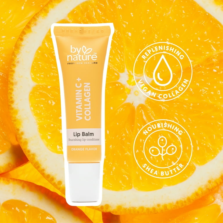 By Nature from New Zealand Vitamin C & Collagen Lip Balm, Rejuvenate &  Smooth Lips, 1 Each