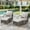 4PCS-Rocking Chairs & Ottomans, variant on OPOHORO 7-Piece Outdoor Patio Furniture Set with Sofa, 2 Swivel Rocking Chairs, 2 Ottomans, Coffee Table and Side Table, PE Wicker Deep Seating with Blue Cushions