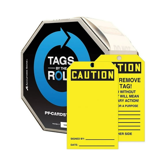 Accuform Tag By The Roll,6 1/4in H,3in W,PK100 TAR134