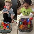 thumbnail image 4 of Yerloa Whack a Mole Game Dinosaur Toys for 3 4 5  Year Old Boys, Toddler Interactive Educational Toys Age 3-5 with 2 Hammers, Sound & Music Spray Light , Dino learning toys,Birthday Gift for 3 4 5 6+, 4 of 12
