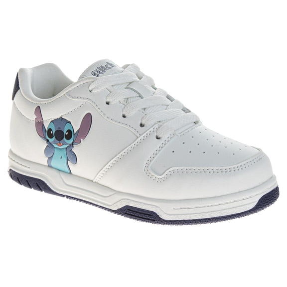Disney Stitch Kids Lace Up Vintage Style Sneakers. (Little Kids Big Kids)White, Size: 11
