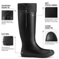 thumbnail image 4 of Packable Tall Rain Boots for Women,Lightweight Waterproof Rubber Garden Mud Boots,Black,Size 9, 4 of 6