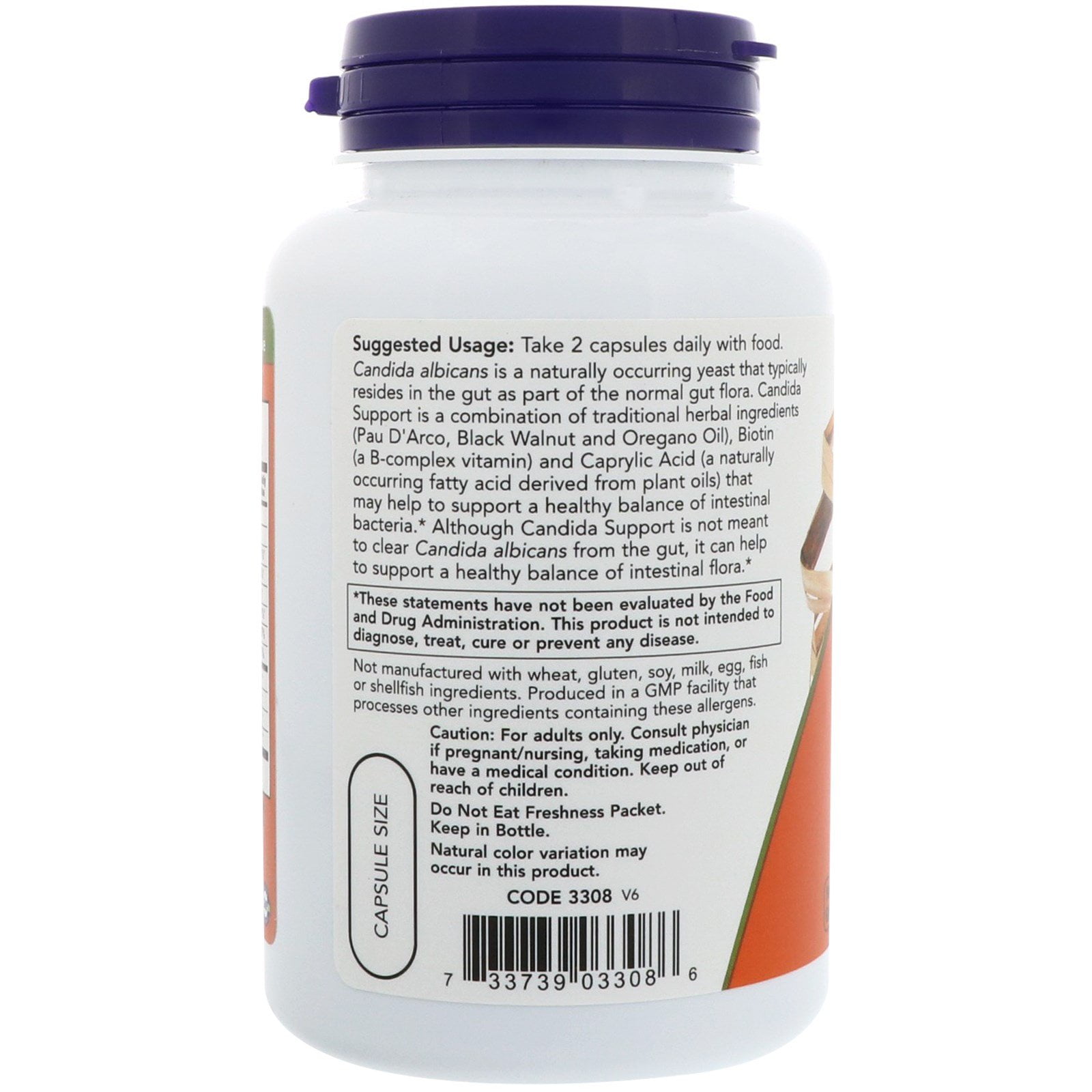 Now Candida Support 90 Veg Capsules Walmart