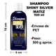 thumbnail image 3 of Shampoo VivoNatural Shiny Silver Matiz Keratina+Colágeno 500 ml Matizador de Luces, Mechas, Rayos y Canas, 3 of 5