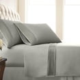 thumbnail image 1 of SouthShore Fine Living Vilano Pleats - Juego de sábanas de 4 piezas con bolsillo extra profundo de 21 pulgadas, sábanas California King con sábanas planas y funda de almohada, fácil cuidado y sin enco, 1 of 1