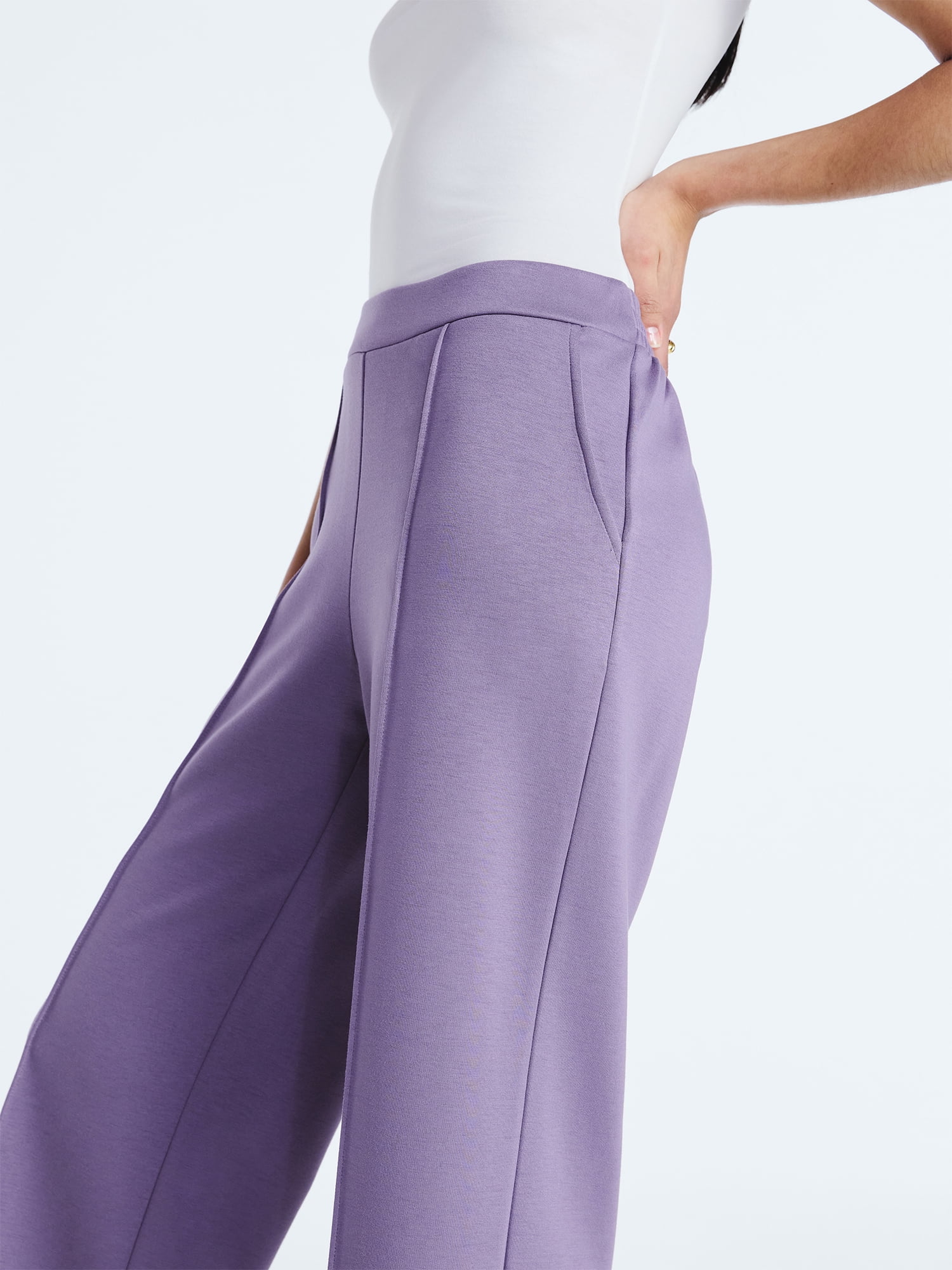 Scoop Women's and Women's Plus New Scubaknit Cropped Pants, Sizes XS-4X