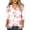 Light Purple, variant on JULMCOMO Breast Cancer Awareness Shirts for Women Breast Cancer V Neck 3/4 Sleeve Pink Ribbon Graphic Tees Loose Fit Casual Comfy T-Shirts Purple Pink M