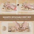 thumbnail image 4 of Wireless Keyboard and Mouse Combo Latte, Retro Round Keycaps, Full Size with Detachable Wrist Rest, 2.4G for PC Mac Windows, 4 of 8