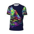 thumbnail image 6 of Wukai Howling Wolf Print Men's Short-Sleeved Mesh T-Shirt,Quick-Dry Short Sleeve Workout T-Shirt-4X-Large, 6 of 8