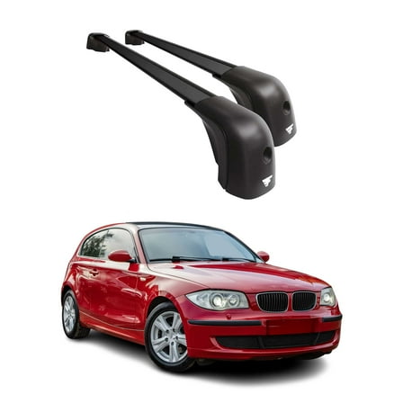 Roof Racks Cross Bars for BMW 1 Series E81 E82 E87 2005-2011 Alu 220lb Black