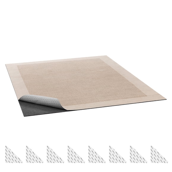 KFFKFF Rug Pad 5 x 7 ft, Non-slip Carpet Area Pad, Rug Mat Padding with Dual Surface Felt Cushion & Rubber Gripper, Hardwood Floor Protection for All Floors