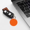 thumbnail image 6 of Naloa Orange Scales Print Round Keychain Keychain Key Ring, Key Tag, Key Chain Bulk for Gift Accessories (Round), 6 of 7