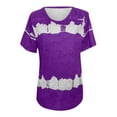 thumbnail image 4 of Aloohaidyvio Tops Clearance,Womens Fashion Printed T-Shirt Short Sleeves Blouse Round Neck Casual Tops, 4 of 4