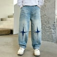 thumbnail image 5 of KAUOD Boys Retro Y2k Hip Hop Baggy Jeans with Star-Shaped Holes Teen Kids Cool Loose Denim Pants Wide Leg Straight Streetwear, 5 of 9