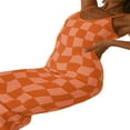 thumbnail image 4 of Female Slip Dress  Checkerboard Print Sleeveless Spaghetti Strap Low-Cut Backless One-Piece for Summer  S/M/L, 4 of 6