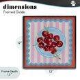 thumbnail image 4 of Stupell Industries Eclectic Red Cherries over Pink Stripes Black Framed Giclee Art, 12 x 12, by Rachael Reese, 4 of 8
