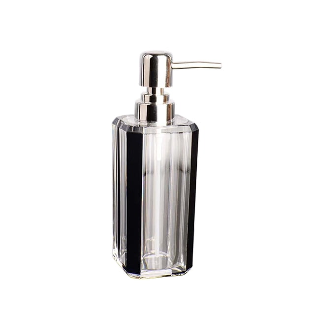 Dispensador de jabón de manos, contenedor de ducha acrílico vacío para champú de cocina y hogar. Gris