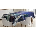 thumbnail image 1 of Ambesonne City Tablecloth Rectangular Table Cover, Downtown Hong Kong Night, 52"x70", Multicolor, 1 of 3