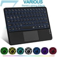 thumbnail image 2 of Teclado Bluetooth multidispositivo con panel táctil, teclado inalámbrico portátil recargable para tableta Adepaton HMKY243, 2 of 7
