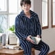thumbnail image 1 of Pijama tipo cárdigan de manga larga, pijama de invierno para hombre, pijama de vellón coral, ropa de hogar de franela gruesa, 1 of 6